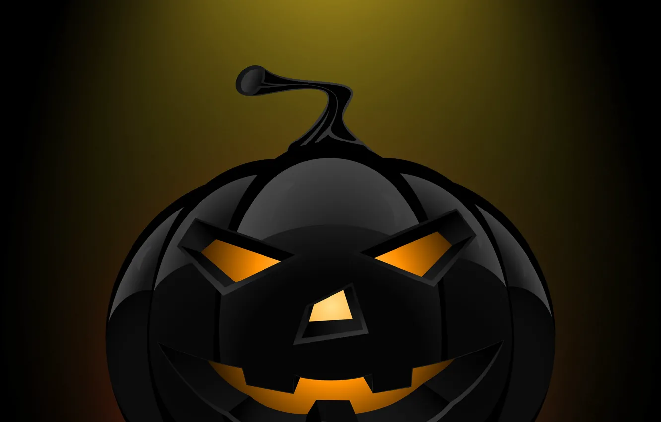 Photo wallpaper black, macro, pumpkin, halloweeen
