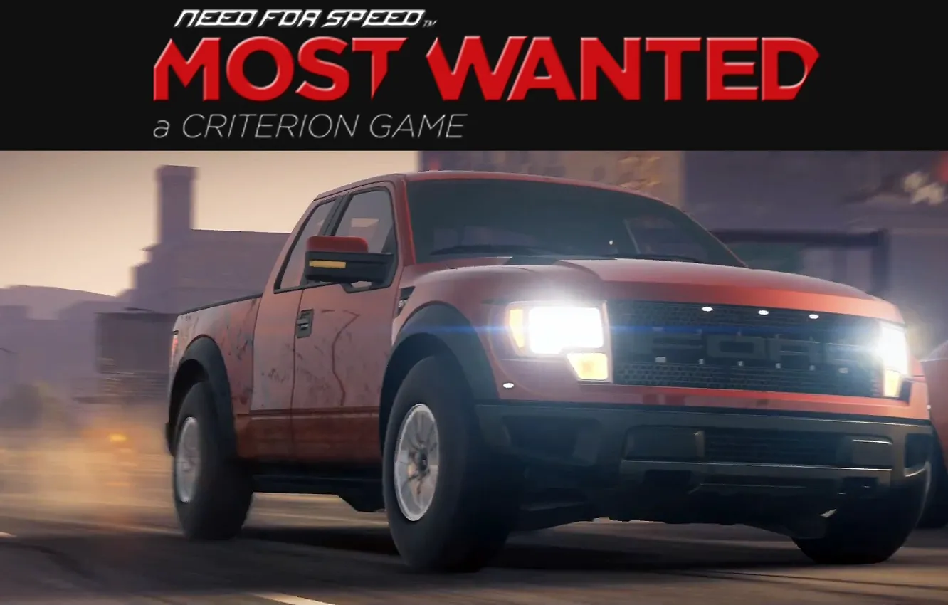 Photo wallpaper Ford, dust, SUV, race, need for speed most wanted 2, F-150 SVT Raptor
