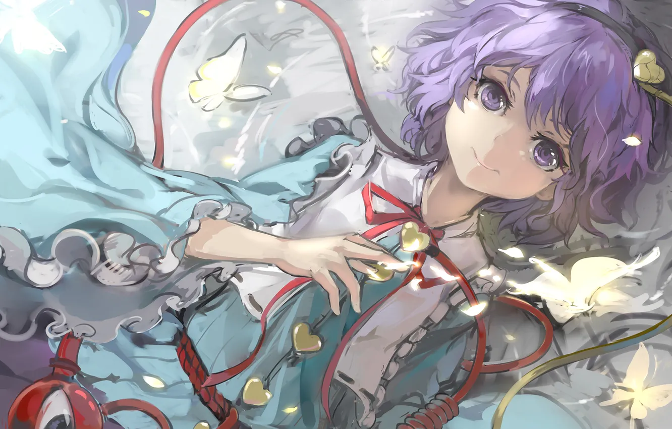 Photo wallpaper girl, the game, anime, art, touhou, upscale, Komeiji Satori, fanxuying