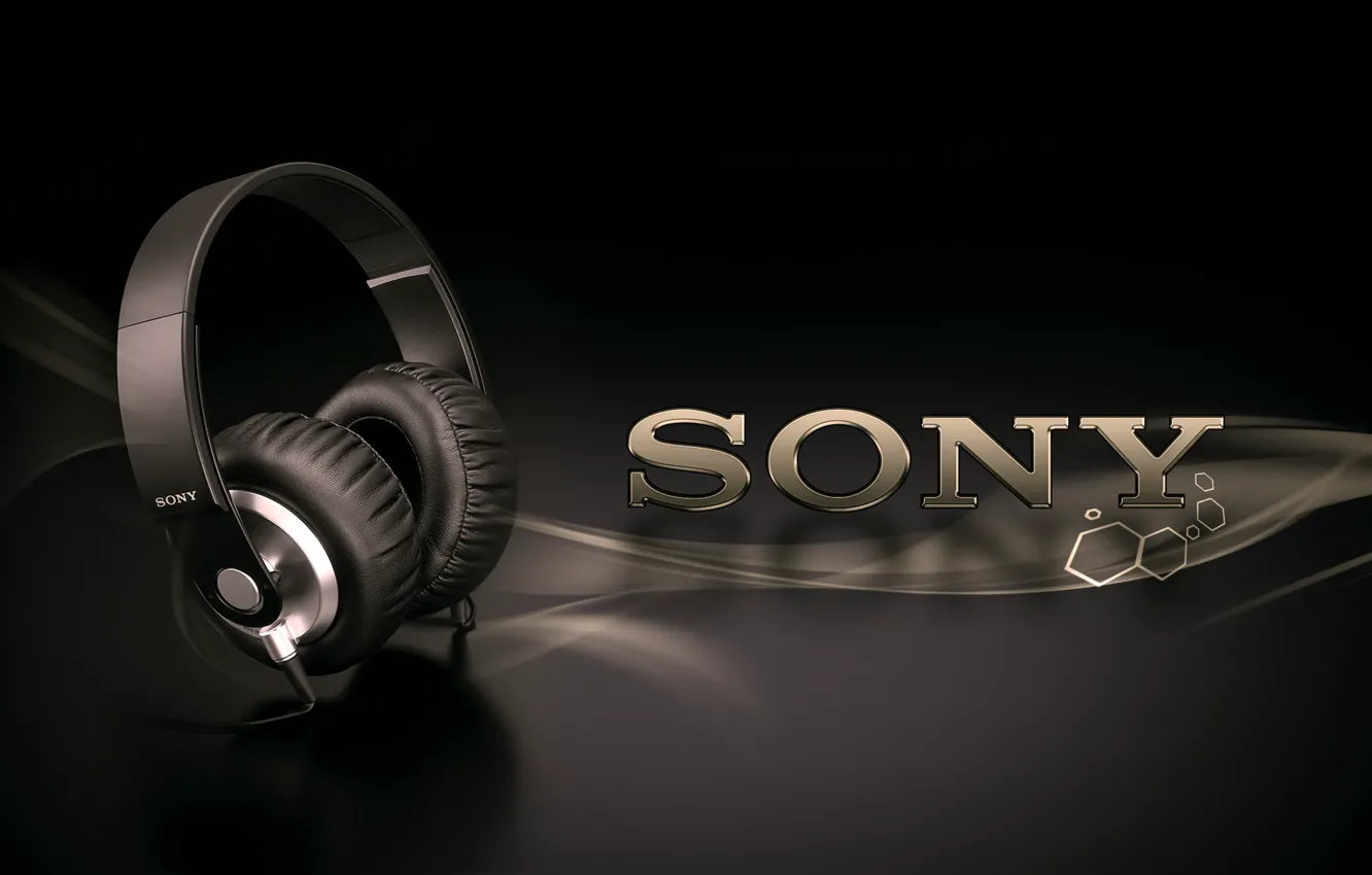 Photo wallpaper headphones, Sony, Headphone