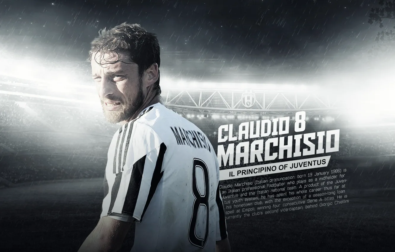 Photo wallpaper wallpaper, sport, stadium, football, player, Juventus FC, Juventus Stadium, Claudio Marchisio