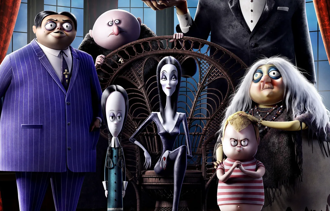 Photo wallpaper cartoon, cartoon, movie, The Addams Family, The Addams Family