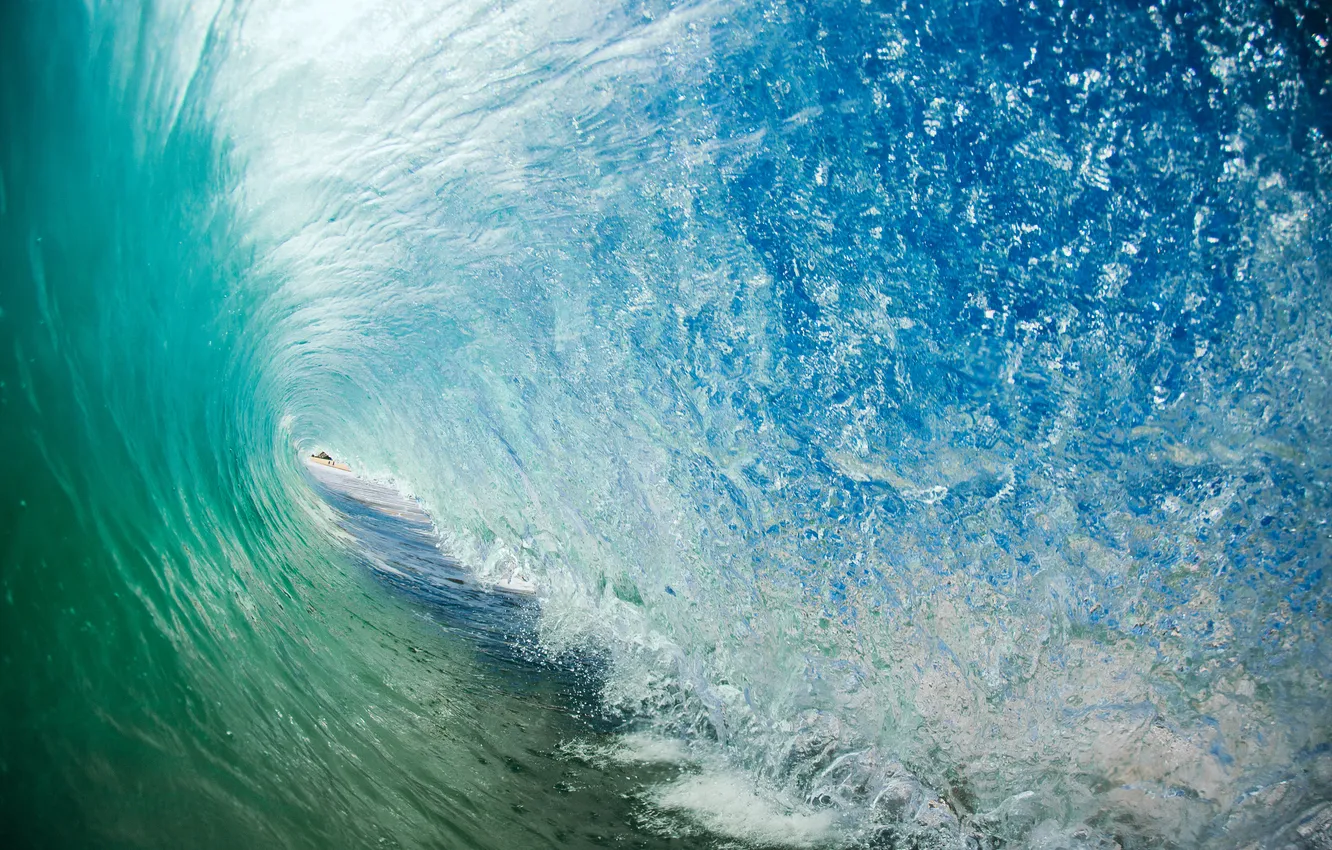 Photo wallpaper sea, water, drops, wave