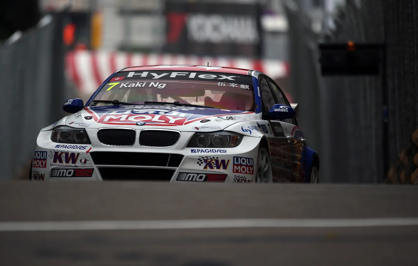 Photo wallpaper the city, race, BMW, BMW, race