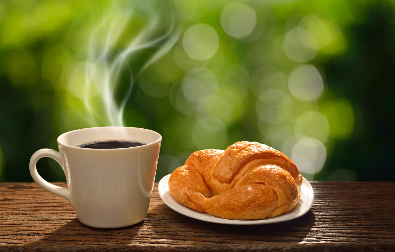 Photo wallpaper coffee, Breakfast, morning, Cup, hot, coffee cup, good morning, breakfast