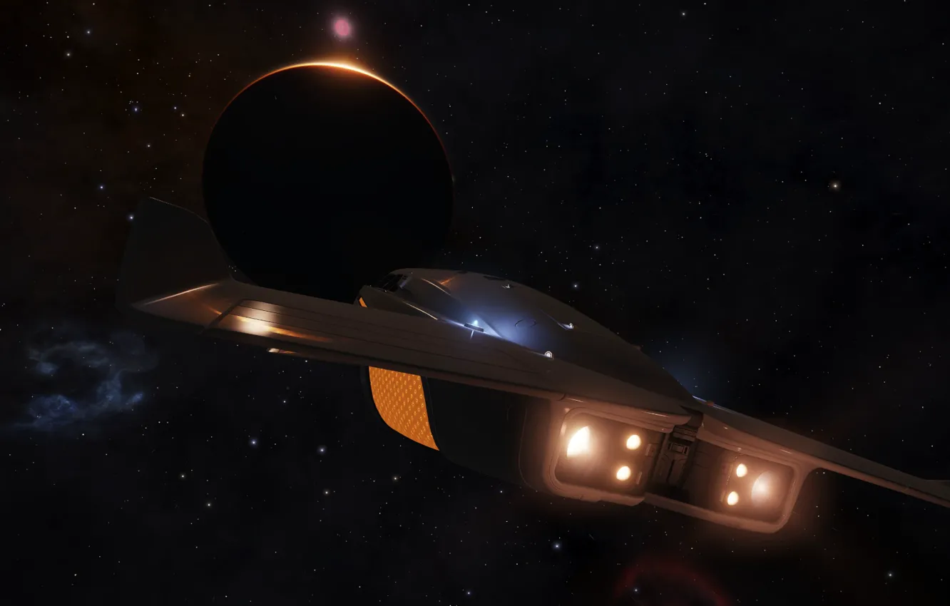 Photo wallpaper space, planet, spaceship, Elite: Dangerous