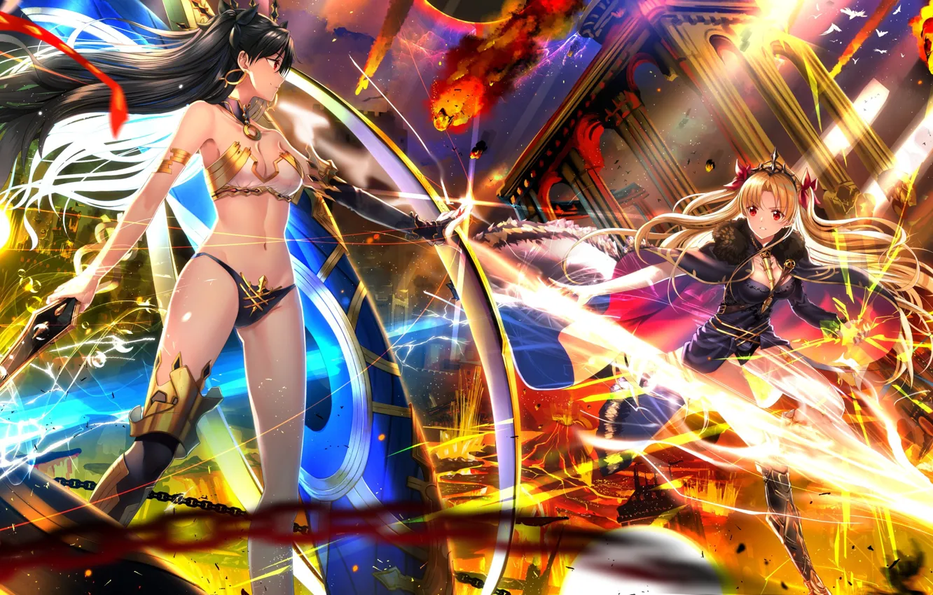 Photo wallpaper Girls, The battle, Weapons, Fate / Grand Order, The destiny of a great campaign