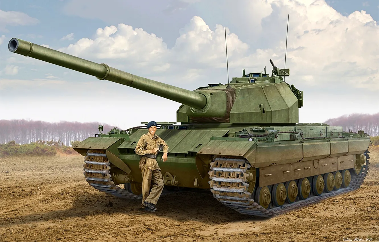 Photo wallpaper UK, heavy tank, tankers, FV 214, Congueror, Conqueror