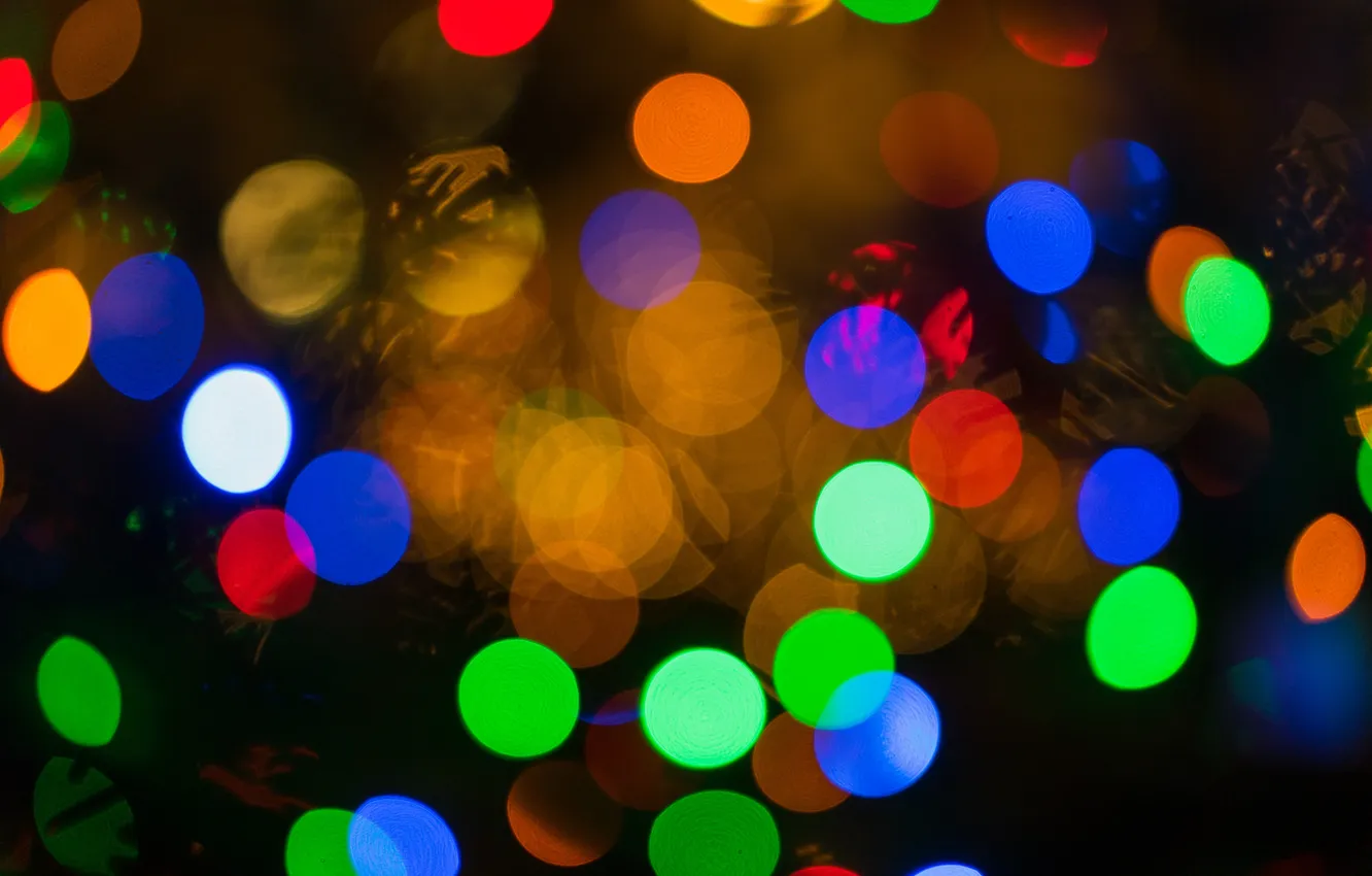 Photo wallpaper lights, lights, bokeh