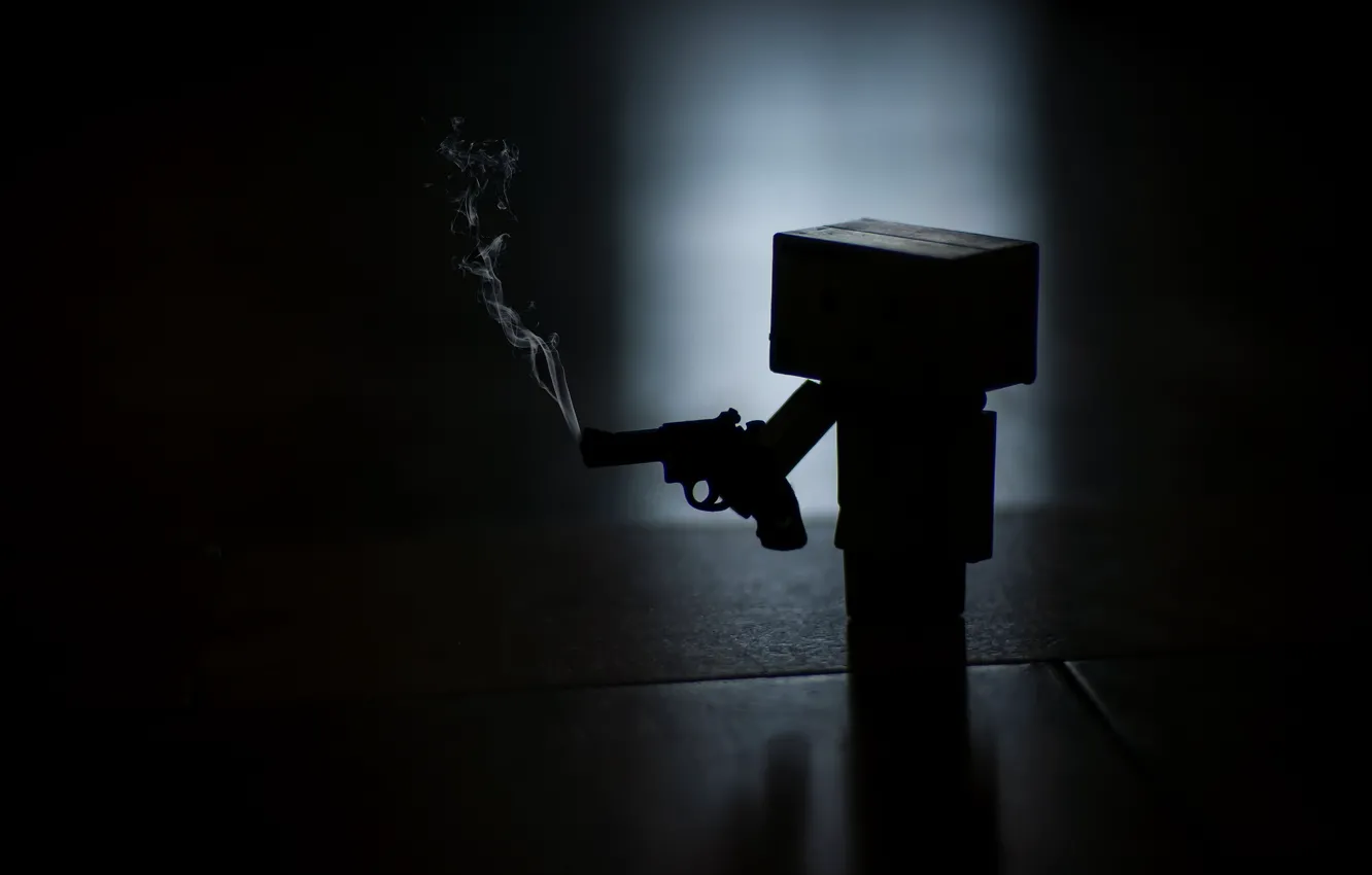 Photo wallpaper weapons, box, shot, danbo