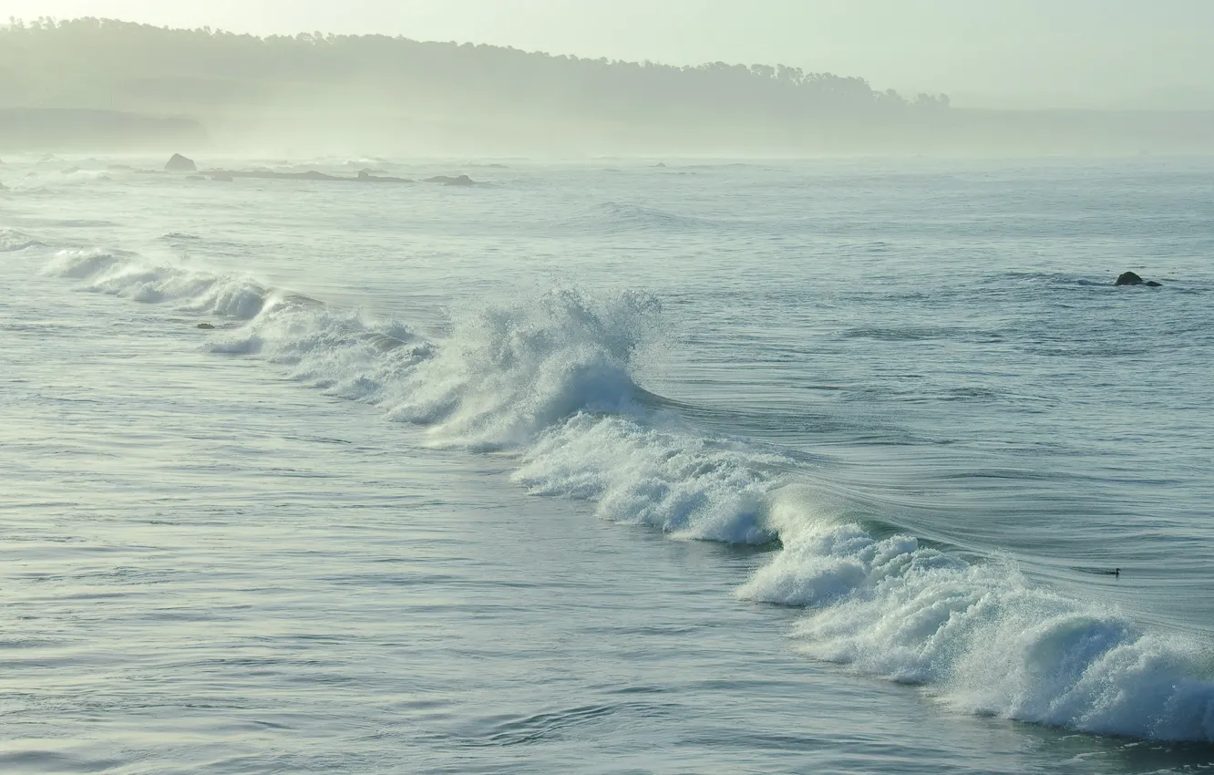 Photo wallpaper sea, wave, nature