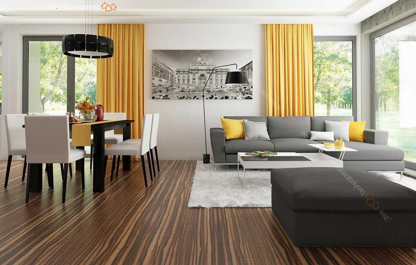 Wallpaper design, interior, living room, dining room for mobile and ...