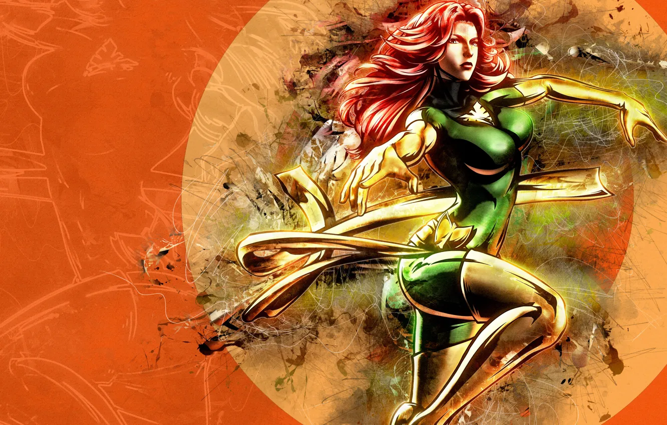 Photo wallpaper fantasy, X-Men, Marvel, digital art, artwork, Comics, fantasy art, Phoenix