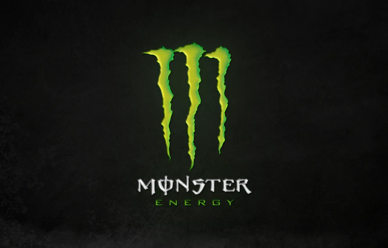 Photo wallpaper green, logo, monster, background, energy, monster energy