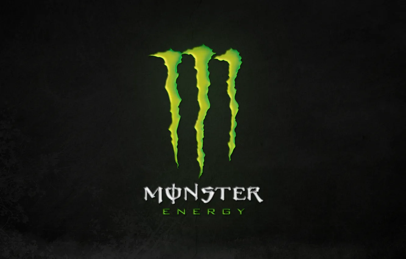 Photo wallpaper green, logo, monster, background, Monster Energy, energy