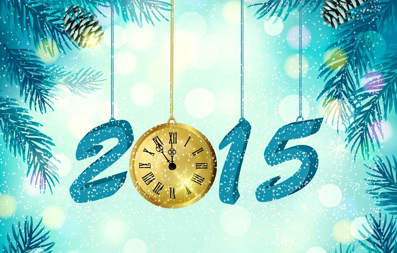 Photo wallpaper creative, work, holiday, watch, new year, fantasy, art, 2015