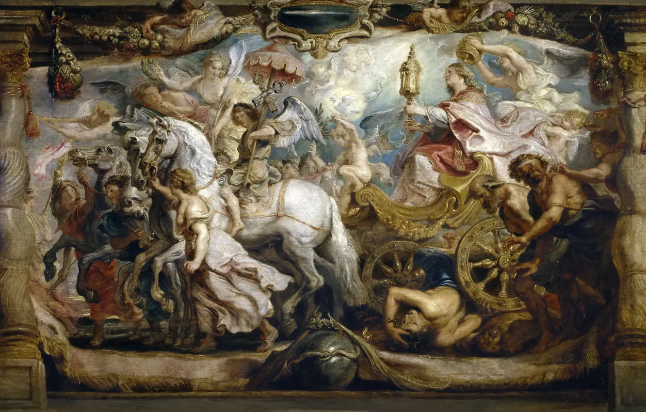 Photo wallpaper picture, genre, Peter Paul Rubens, Pieter Paul Rubens, The Triumph Of The Church