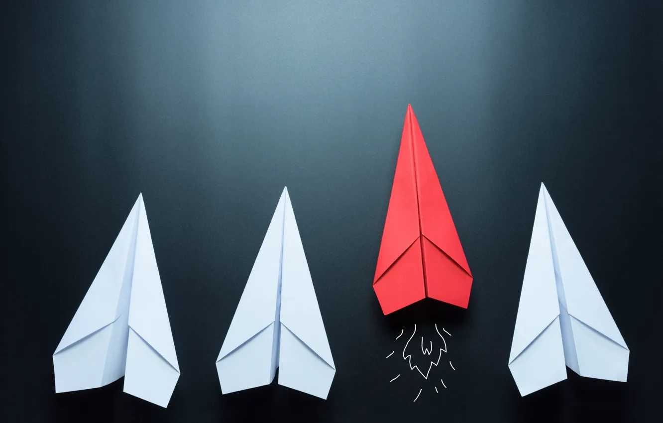 Photo wallpaper surface, wall, minimalism, texture, origami, bokeh, glider, paper plane