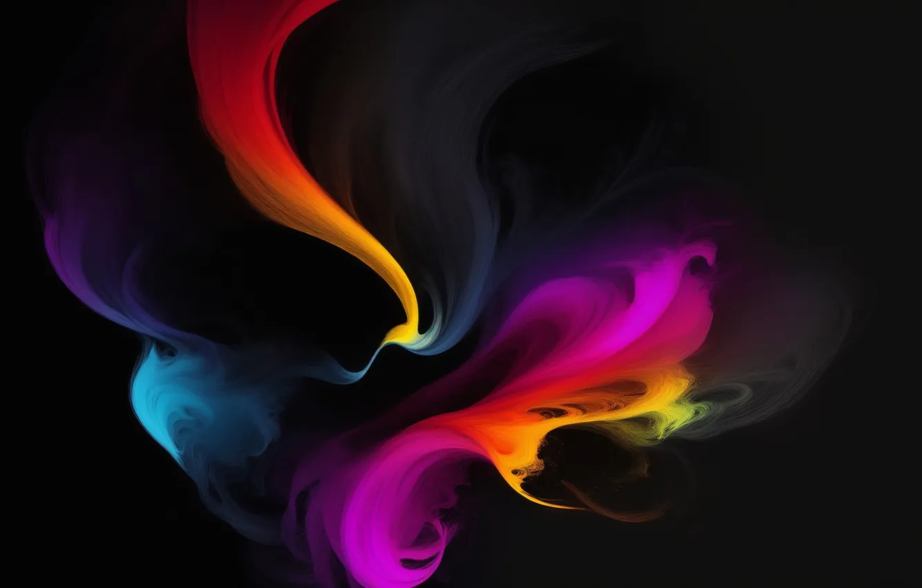 Photo wallpaper yellow, red, abstraction, background, blue, Wallpaper, black, colored