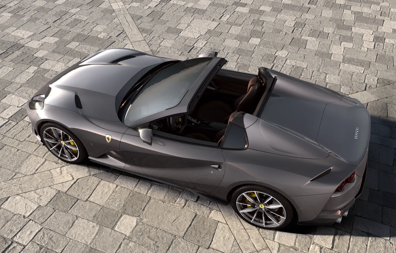 Photo wallpaper Ferrari, the view from the top, GTS, 812, 2019