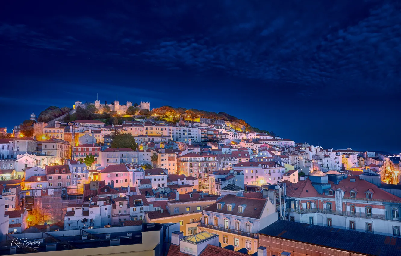Photo wallpaper building, home, panorama, Portugal, Lisbon, Portugal, Lisbon