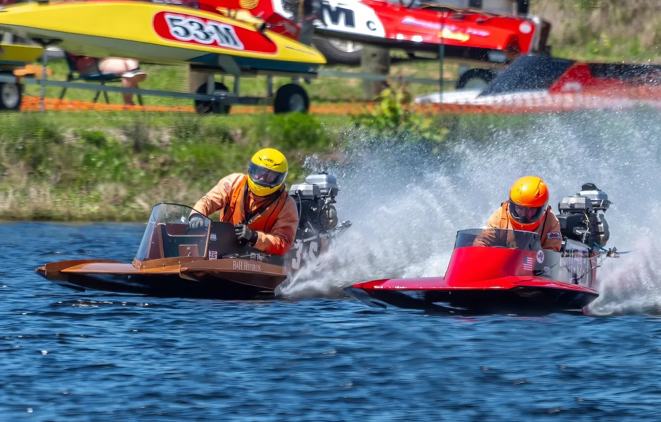 Photo wallpaper race, boat, speed
