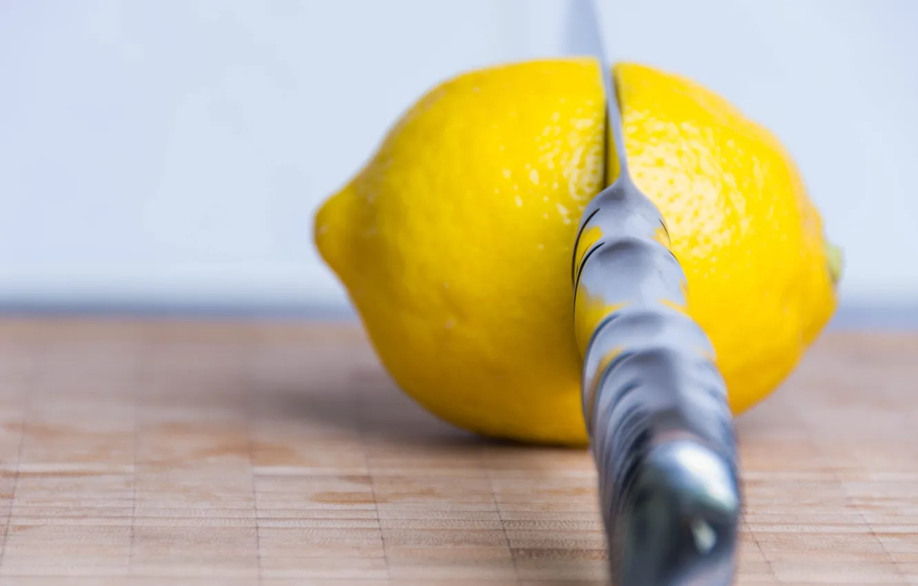 Photo wallpaper background, lemon, knife