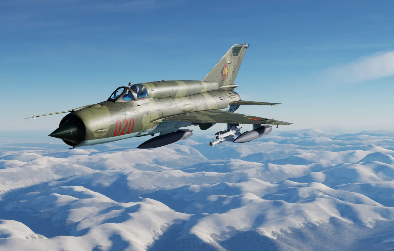 Photo wallpaper OKB MiG, MiG-21bis, Frontline fighter, MiG-21bis NPA of the GDR