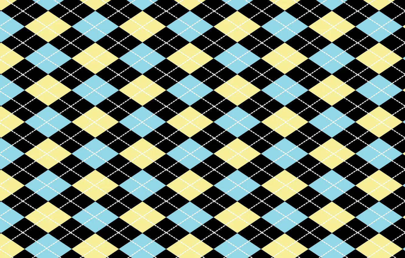 Photo wallpaper line, background, Blue, background, Yellow, diamonds, Pattern