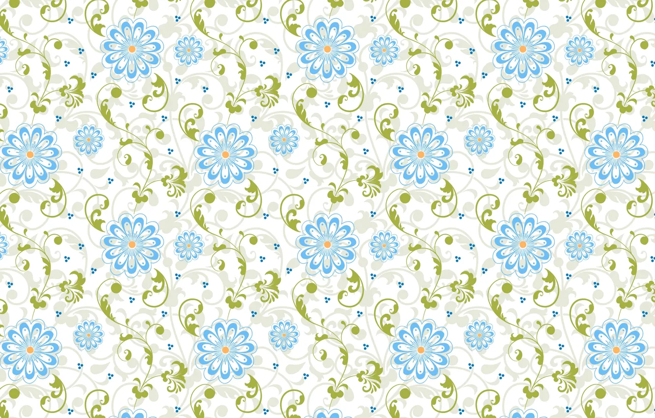 Photo wallpaper flowers, pattern, pattern, floral, seamless, seamless
