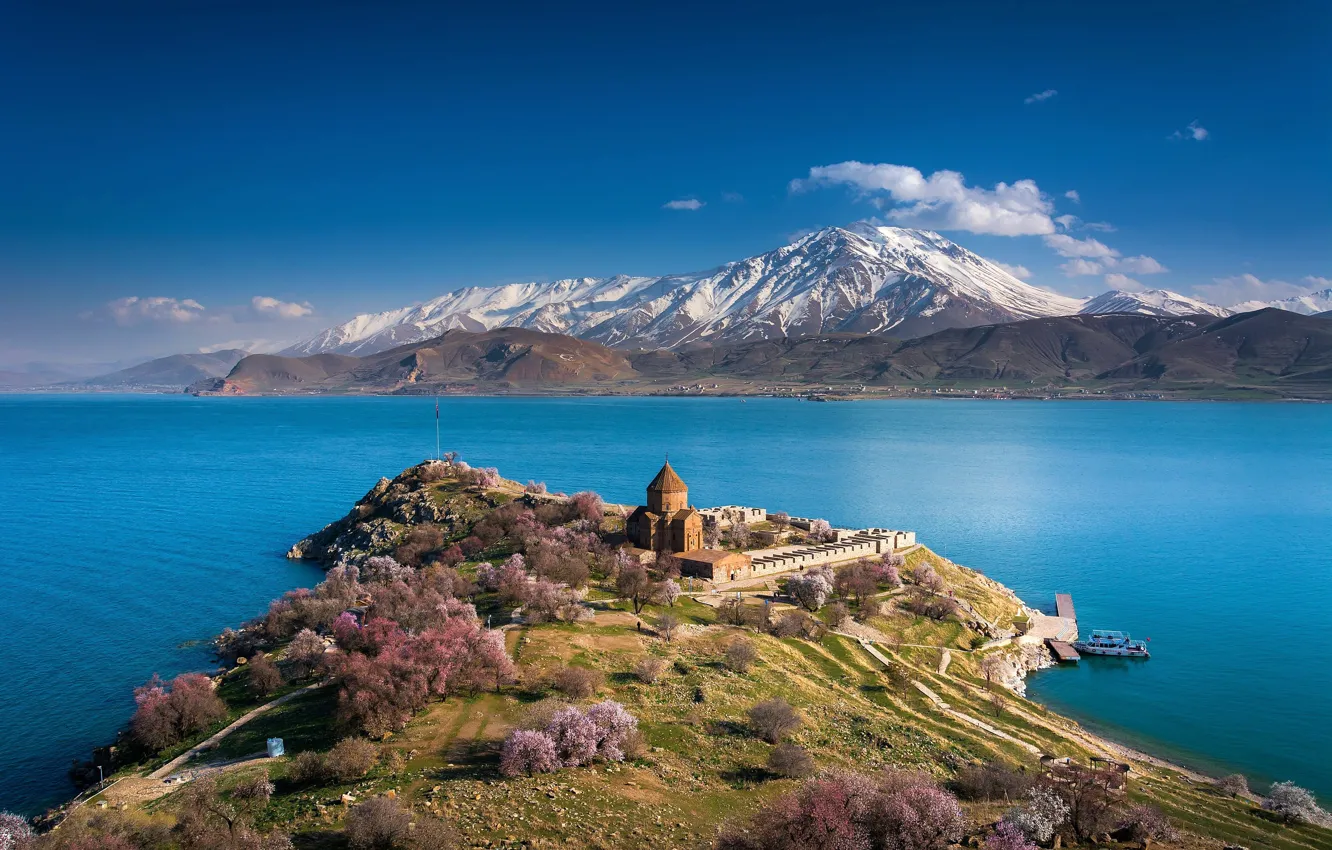 Photo wallpaper Turkey, Akdamar Island, Van City, Van Lake, Gevash