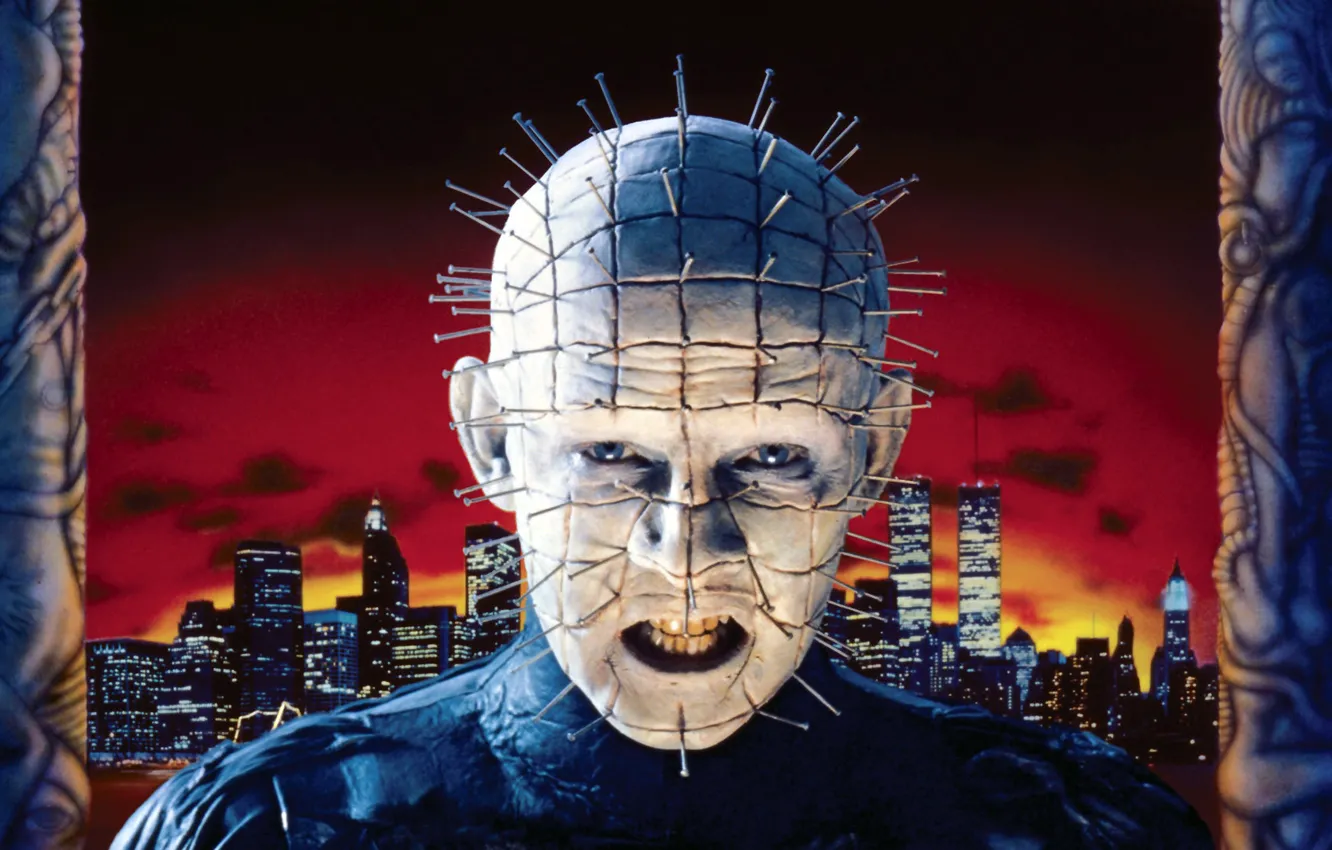 Photo wallpaper nails, Hellraiser, pinched