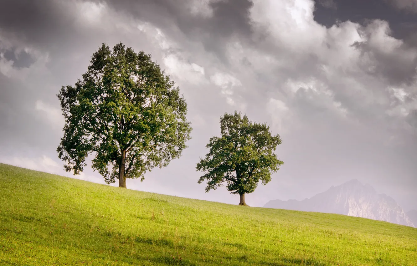 Photo wallpaper Bavaria, Vilsen, The District Of Ostallgäu, Changing Weather
