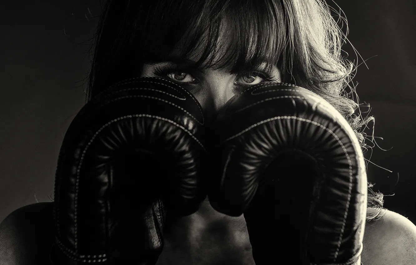 Photo wallpaper girl, gloves, girl, gloves, Mark Stewart