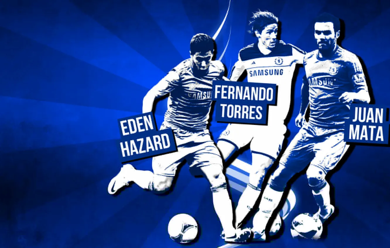 Photo wallpaper Blues, Fernando Torres, Chelsea FC, FC Chelsea, Juan Mata, Eden Hazard