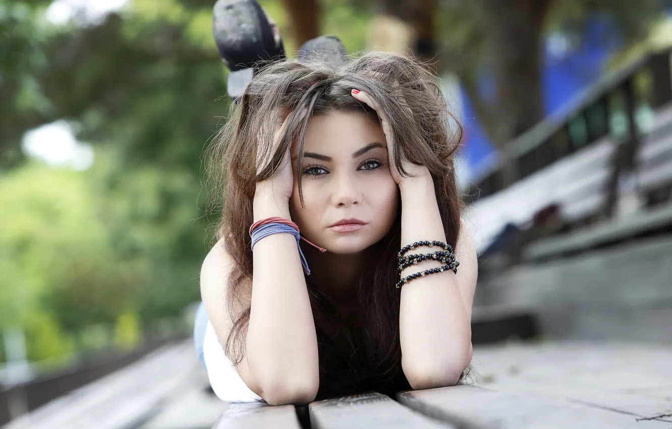 Photo wallpaper look, model, Georgeta