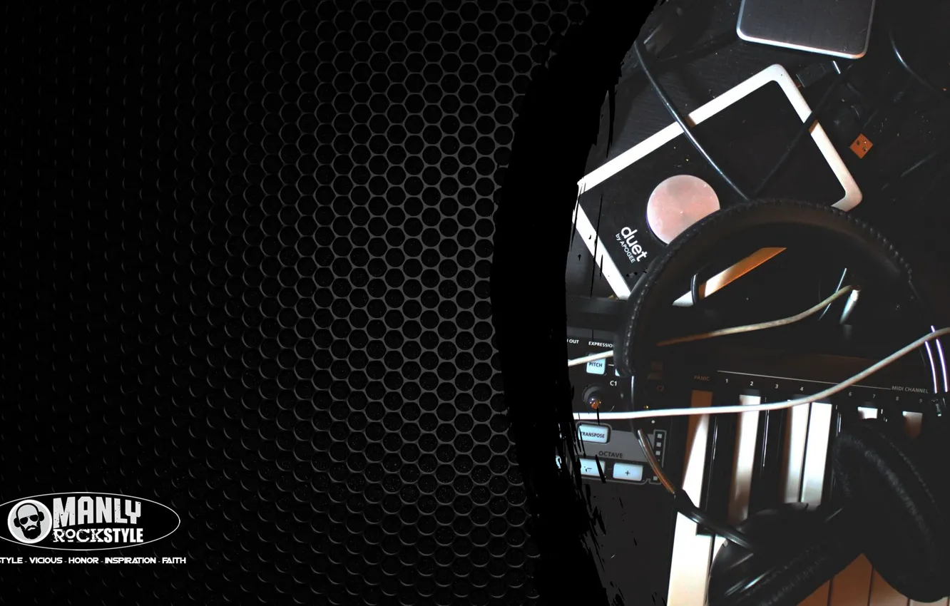 Photo wallpaper Music, headphone, eletronic