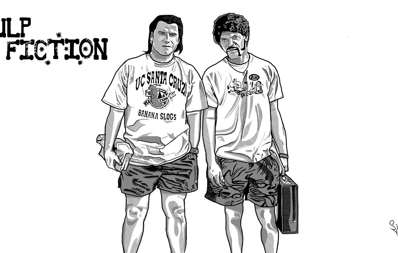 Wallpaper The Film Pulp Fiction Pulp Fiction John Travolta Samuel L