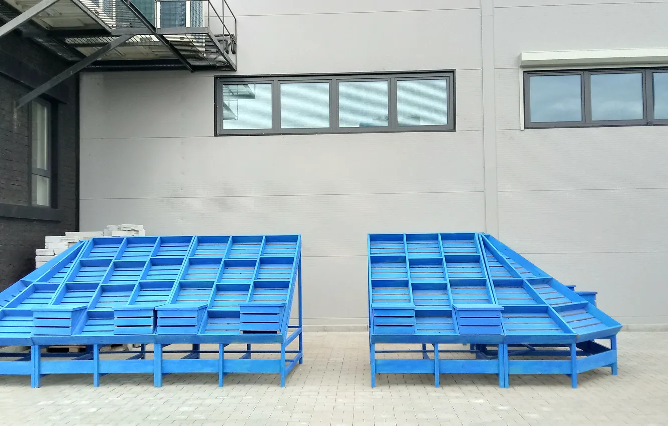 Photo wallpaper market, the counter, empty space, shopping mall