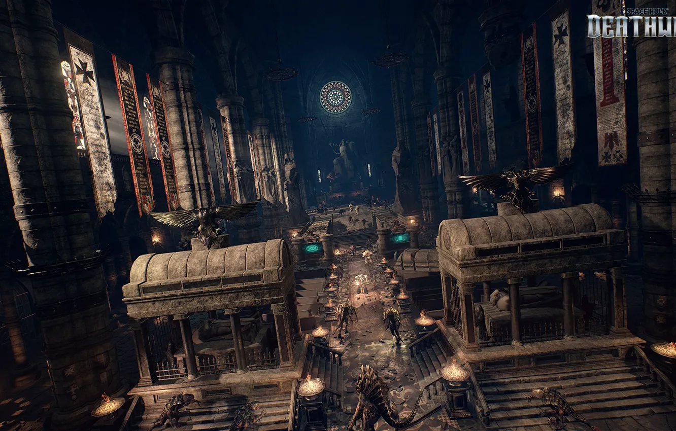 Photo wallpaper the game, monster, fps, Cyanide, Focus Home Interactive, Space Hulk: Deathwing