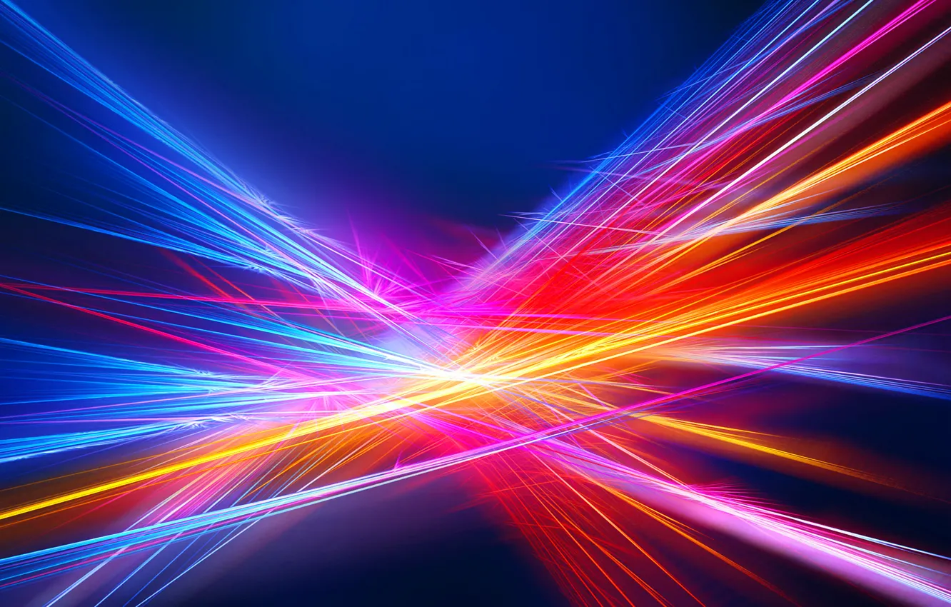 Photo wallpaper rays, light, line, color