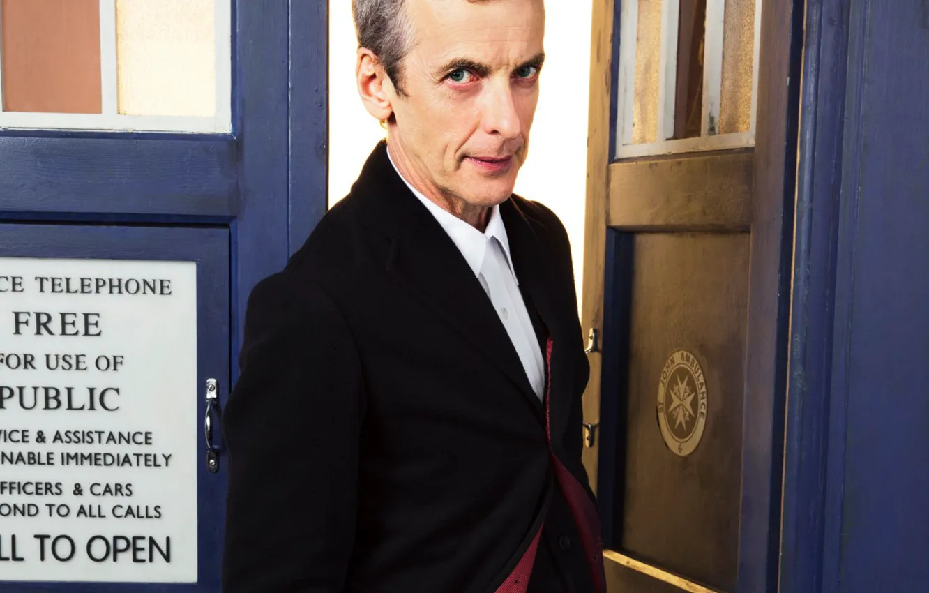 Photo wallpaper look, costume, actor, male, booth, shirt, jacket, Doctor Who
