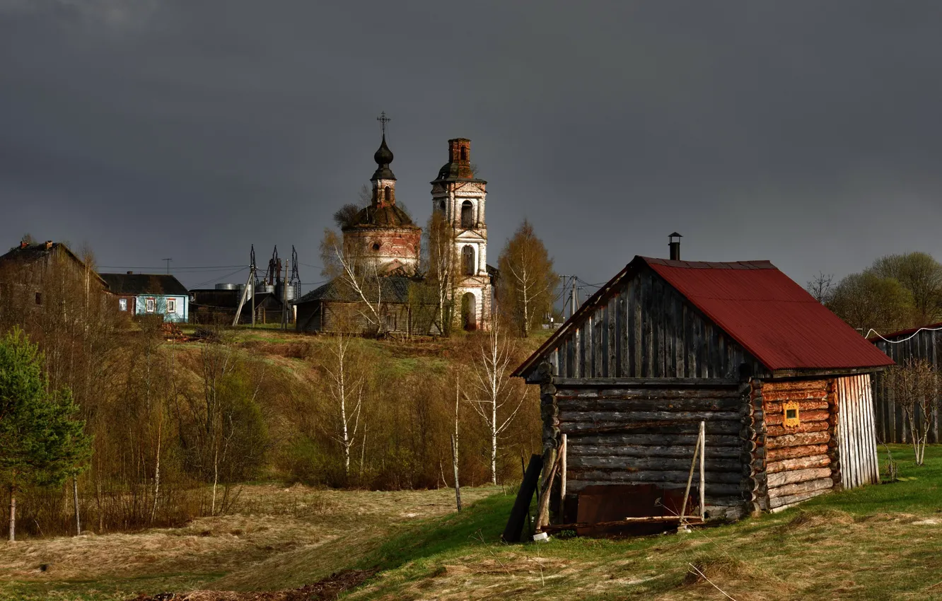 Photo wallpaper Kostroma province, bath, temple