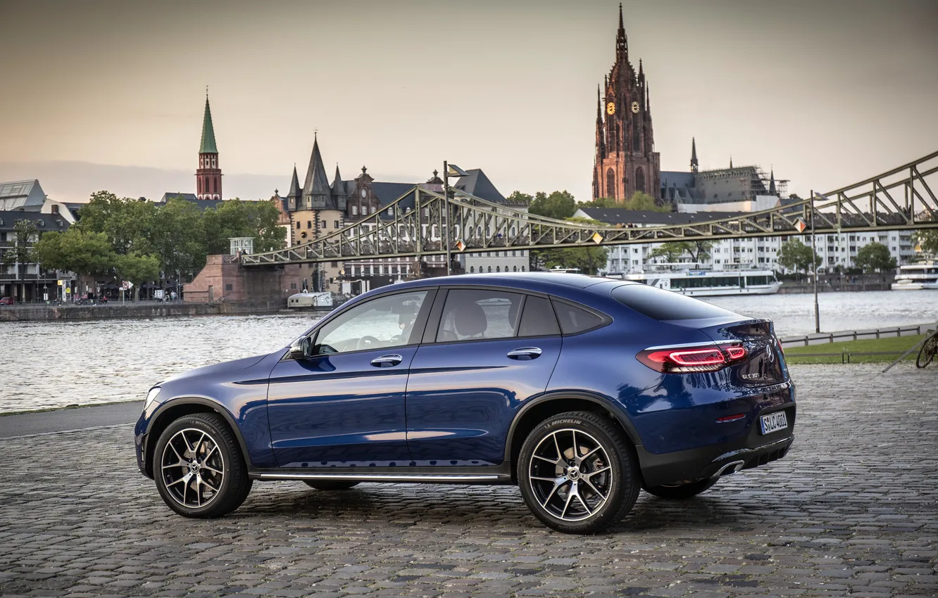 Photo wallpaper Mercedes - Benz, crossover, SUV, 2019, Mercedes - Benz, Mercedes-Benz GLC 300 4MATIC Coupe, brilliant …