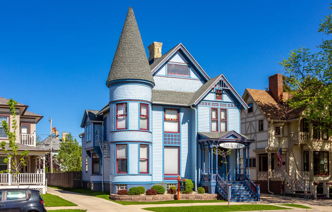 Photo wallpaper home, Wisconsin, architecture, Wisconsin, Racine, Racine