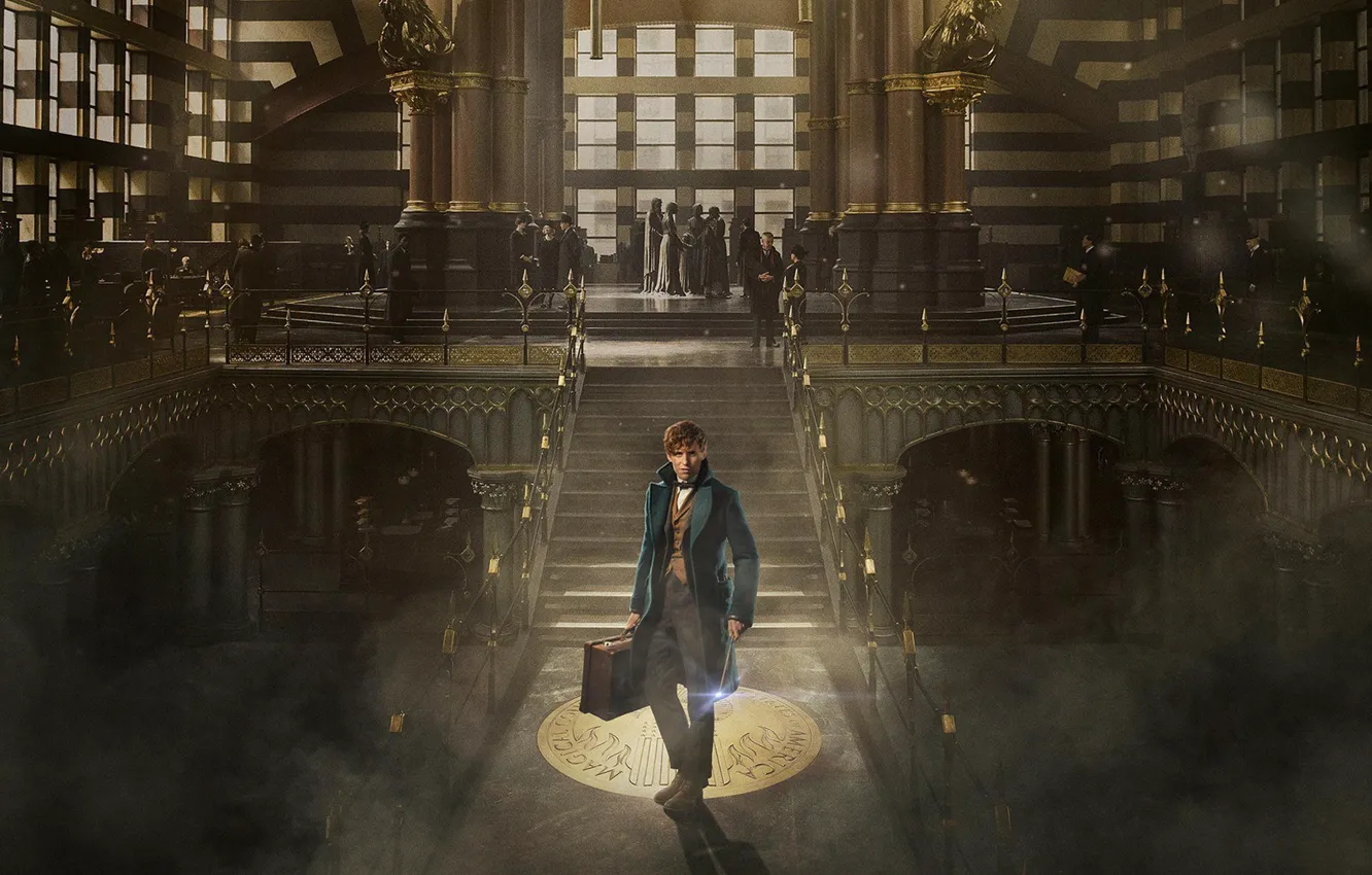 Photo wallpaper cinema, USA, magic, New York, man, movie, face, Harry Potter