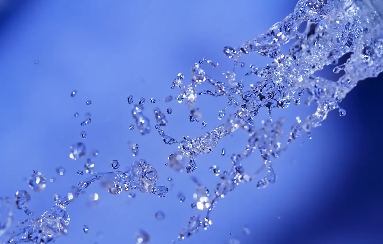 Photo wallpaper water, drops, squirt, freshness