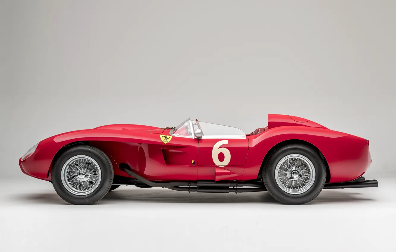 Photo wallpaper Spokes, Ferrari, Classic, 1957, Scuderia Ferrari, 24 Hours of Le Mans, 24 hours of Le …