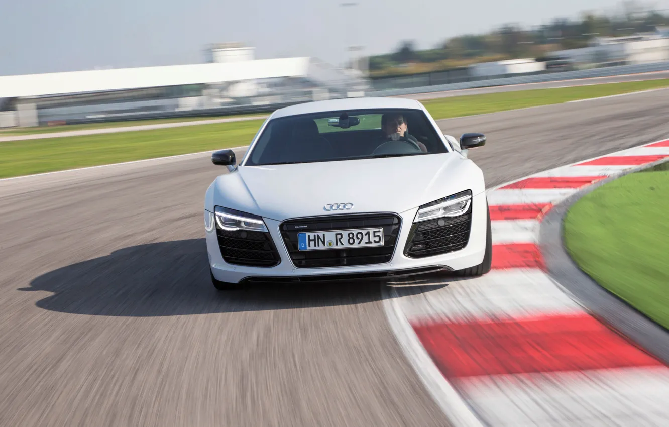 Photo wallpaper Audi, white, Audi R8, quattro, Supercar, R8