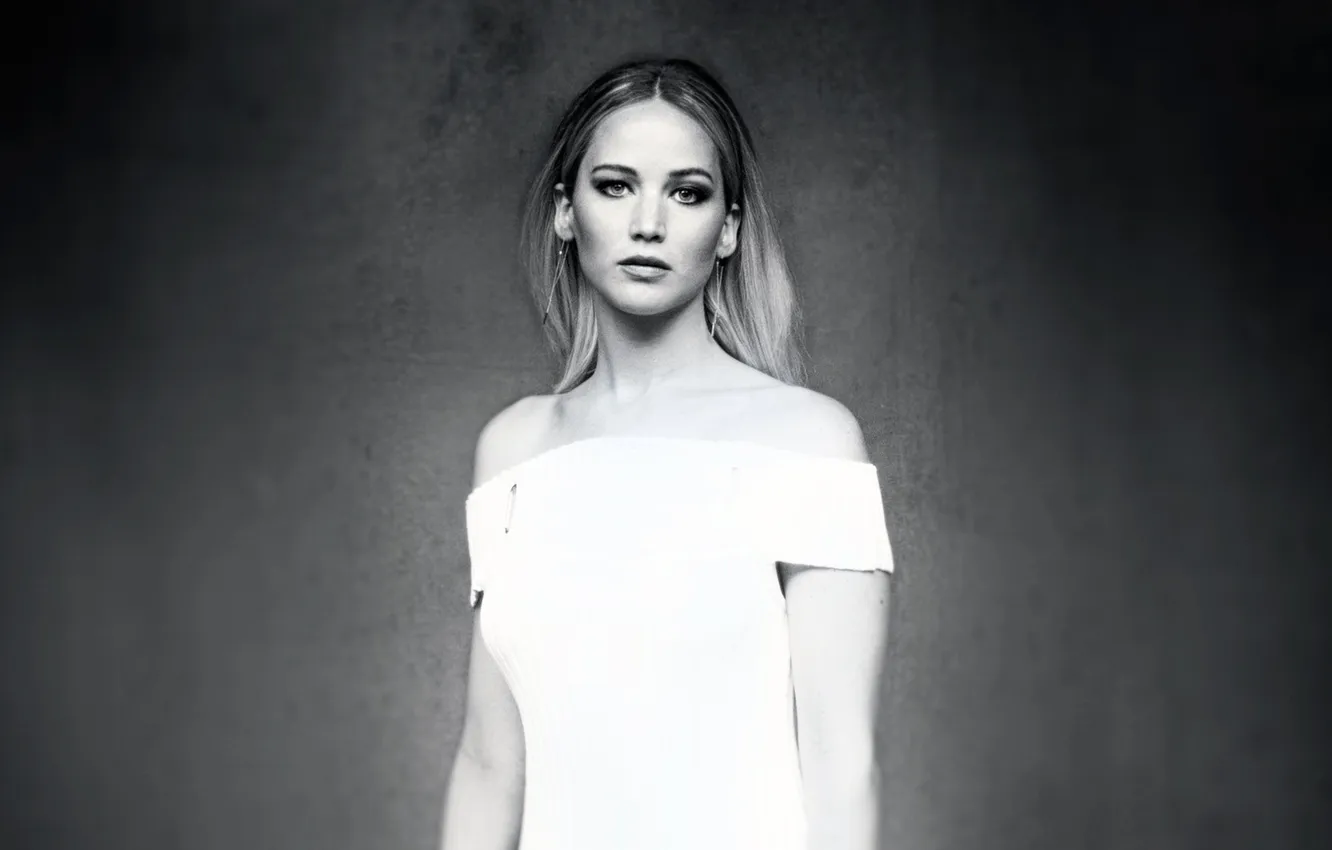 Photo wallpaper photo, background, model, blur, makeup, dress, actress, hairstyle